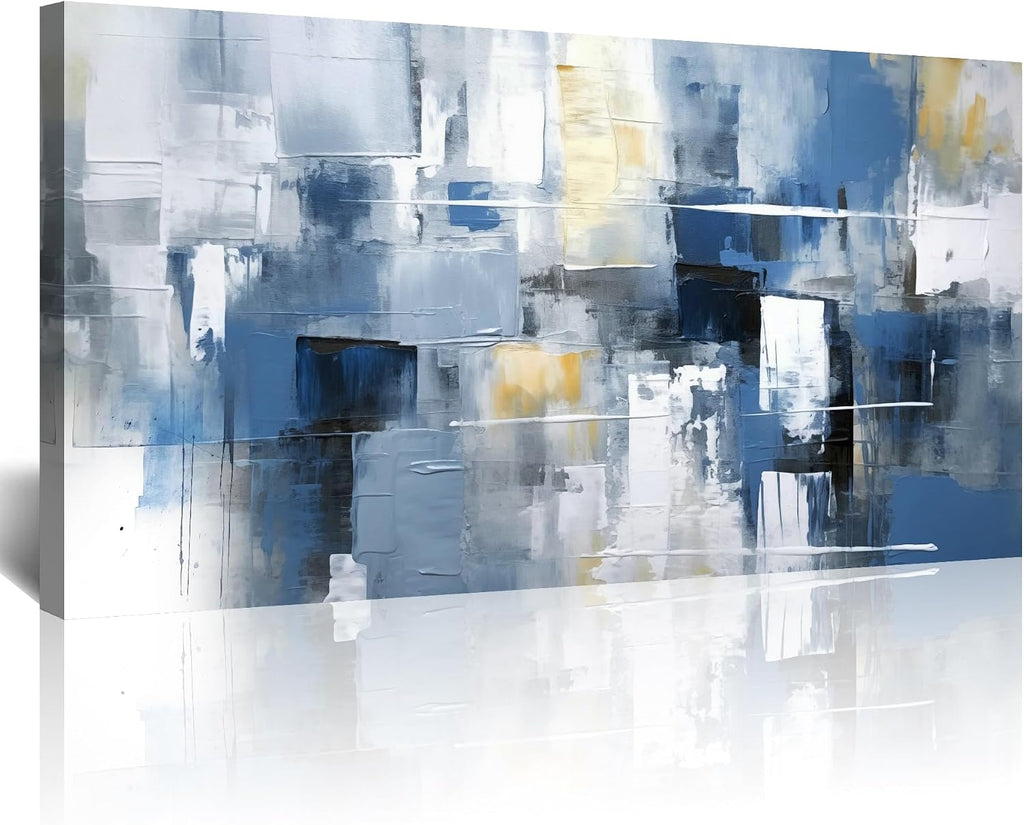 Framed Canvas Wall Art - Abstract Ink Paintings - Large Size Wall Decor - Minimalist Abstract Pictures - Home Decor