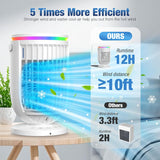 Portable Air Conditioners,Personal Mini Air Conditioner Fan with 3 Speeds,7 Colors Night Light