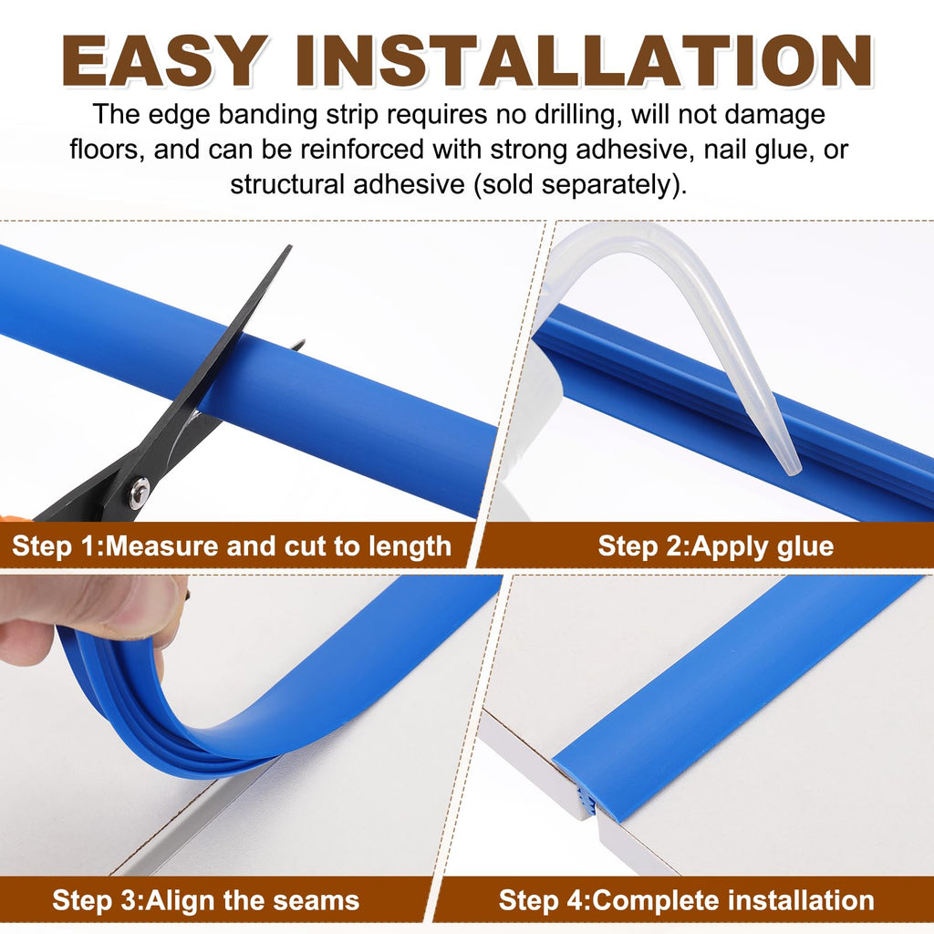 T Rubber Trim Molding 1-3/32 Inch x 10ft Edge Banding Trim Red Brown