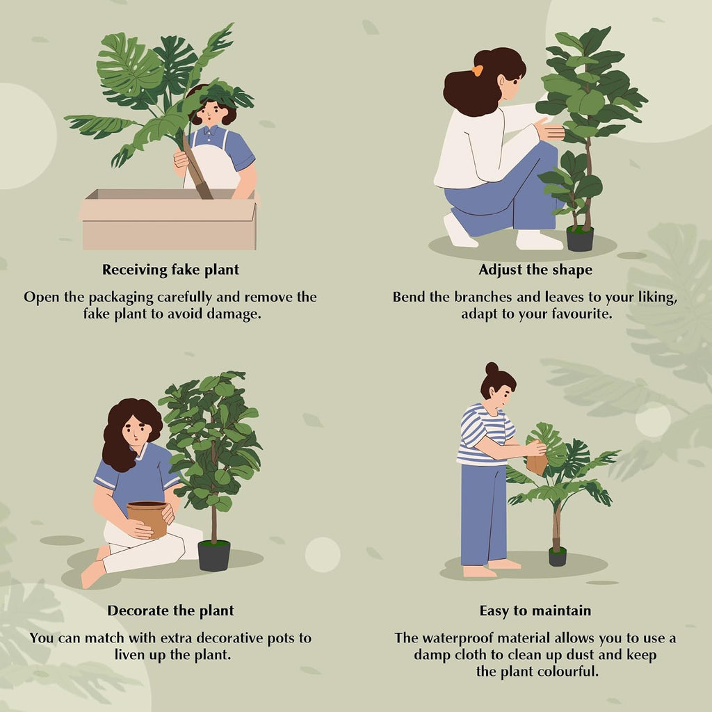 Artificial Fiddle Leaf Fig Tree 6FT(71in), Tall Fake Floor Plants with 150 Large Realistic Leaves in Plastic Pot