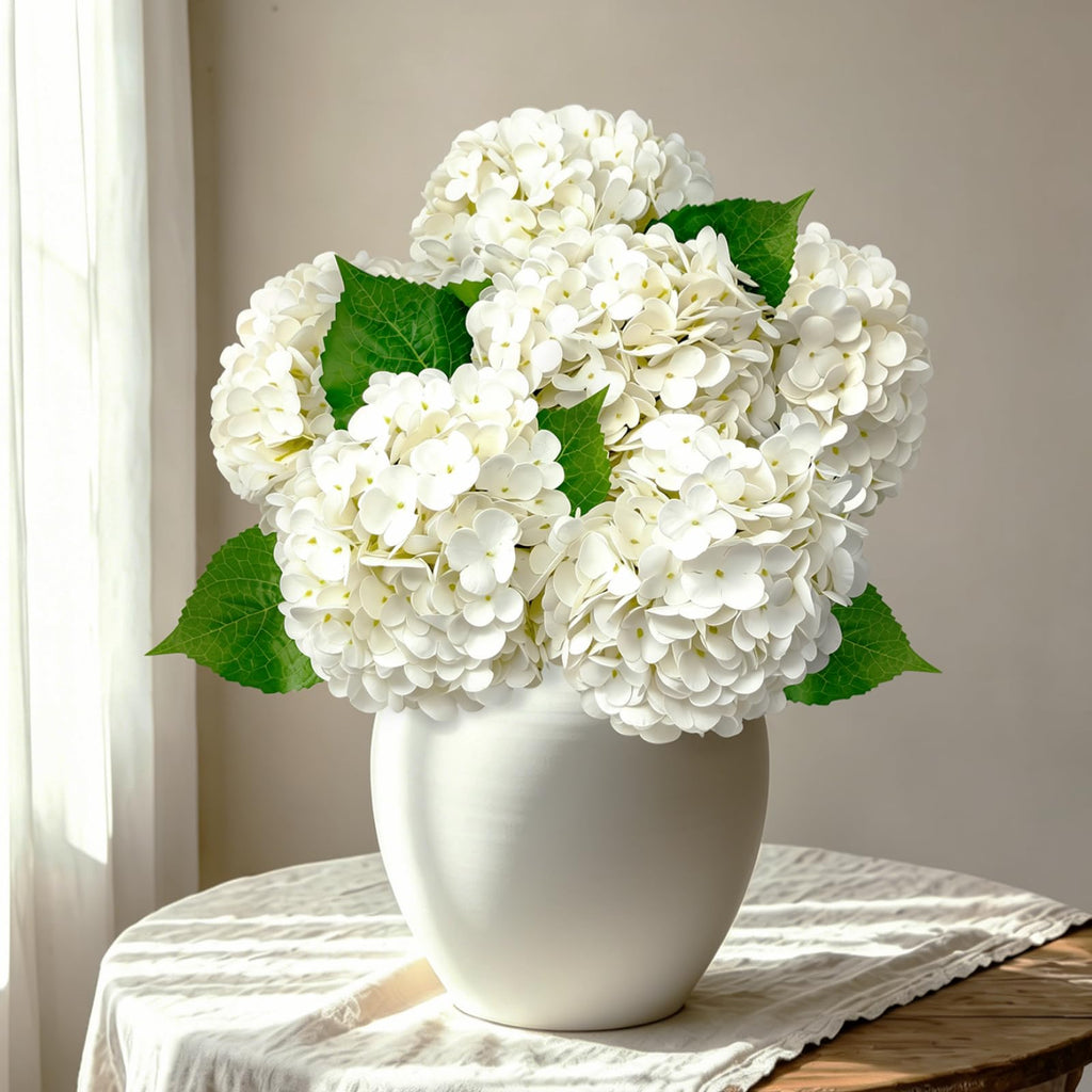 6 PCS Real Touch White Artificial 20.5"