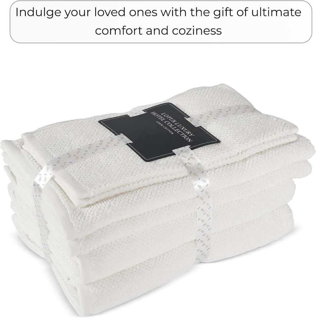 6-Piece Towel Set, 680 GSM, 2 Bath Towels, 2 Hand Towels, 2 Wash Cloths,100% Cotton Premium Quality, Ultra Soft