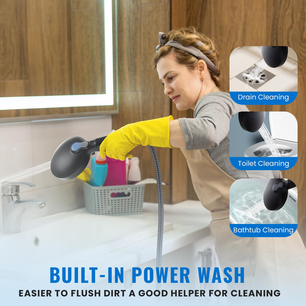 Filtered Shower Head with Handheld, High Pressure 9-Spray Modes Detachable Shower Head with Filter for Hard