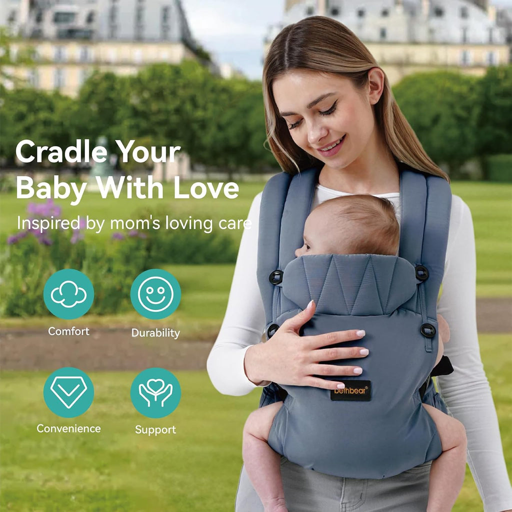 Carrier Newborn to Toddler, 7-45 lbs with Natural Material, Ergonomic Design,Versatile and Adjustable,Hands Free
