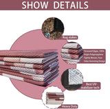 9X12FT Durable RV Outdoor Rugs for Camping RV Mat Modern Wave Design - 9×12 Burgundy