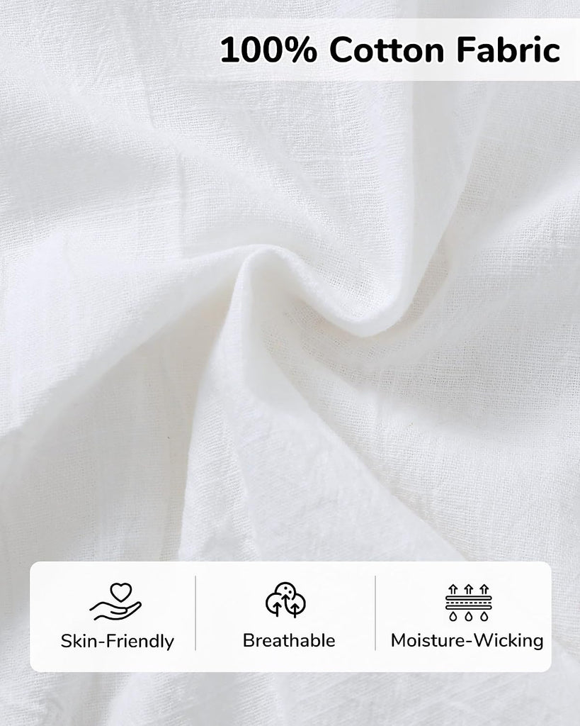 Boys Button Down Shirt Short Sleeve Summer Boys Dress Shirts Casual Cotton Collared Shirt with Pockets