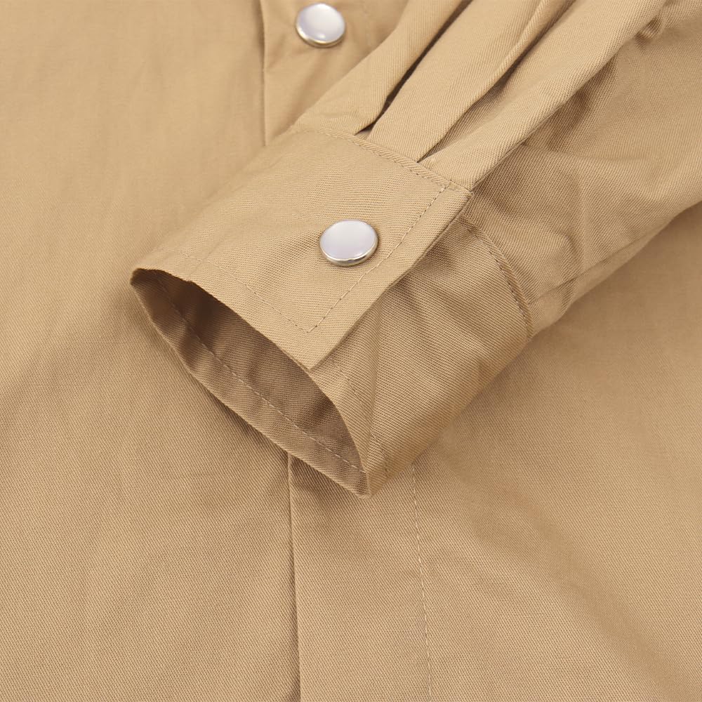 Boys Long Sleeve Western Cowboys Pearl Snap Button Down Shirts