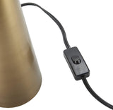 Home 16" Antique Gold Metal Mushroom Table Lamp, Modern, Retro, Desk Light, Dining, Office, Entryway