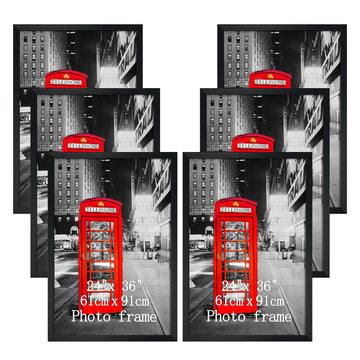 Metal 24x36 Poster Frames Set of 6, 24 by 36 Frame Made to Display 24 by 36 Inch Photo Prints for Wall Decor, Poster