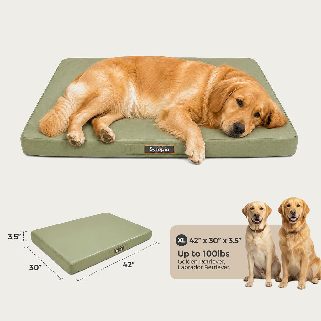 Indestructible Dog Bed for Extra Large Dogs, Chew Proof Orthopedic Egg Crate Foam Pet Mat with Durable