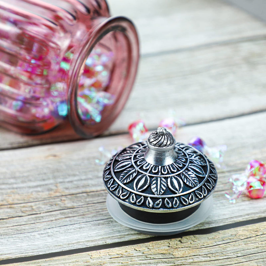 Vintage Crystal Glass Candy Jar with Lid Food Jar Nut Jar Jewelry Box Wedding Candy Buffet Jars Kitchen Storage