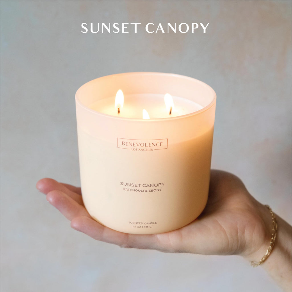 Patchouli & Ebony - 3-Wick Fall Scented Candle | 15oz, 50-Hour Burn | Natural Soy Wax | Warm & Grounding Home