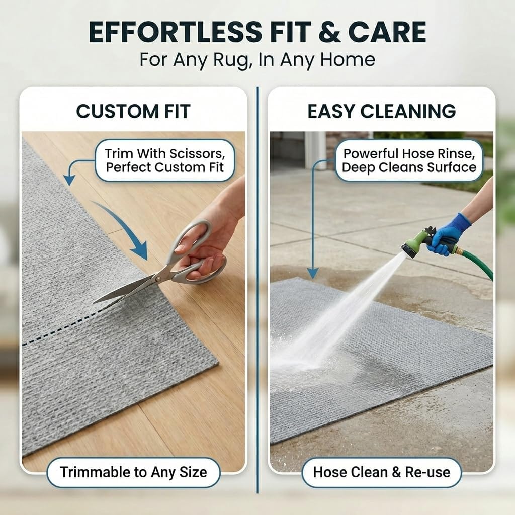 Rug Pad | 2'6"x10' | Locks Rugs in Place | Waterproof & Washable | USA Made