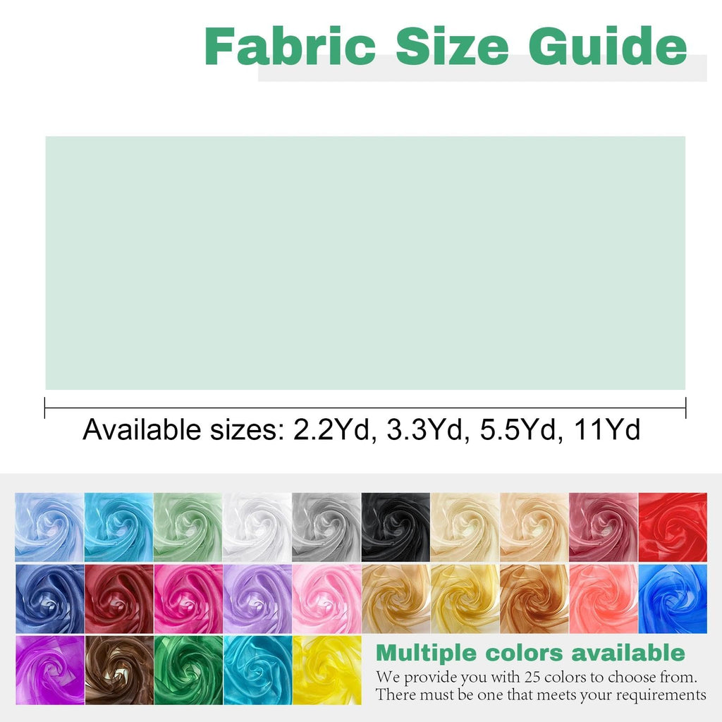 Gold Sheer Organza Fabric, 2.2yd x 60in Wide, for Wedding Decor & Crafts