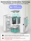 Small Dehumidifier for Home, 30oz Compact Mini Dehumidifier with Auto Shut-Off, Quiet 24dB Portable Air Dehumidifier