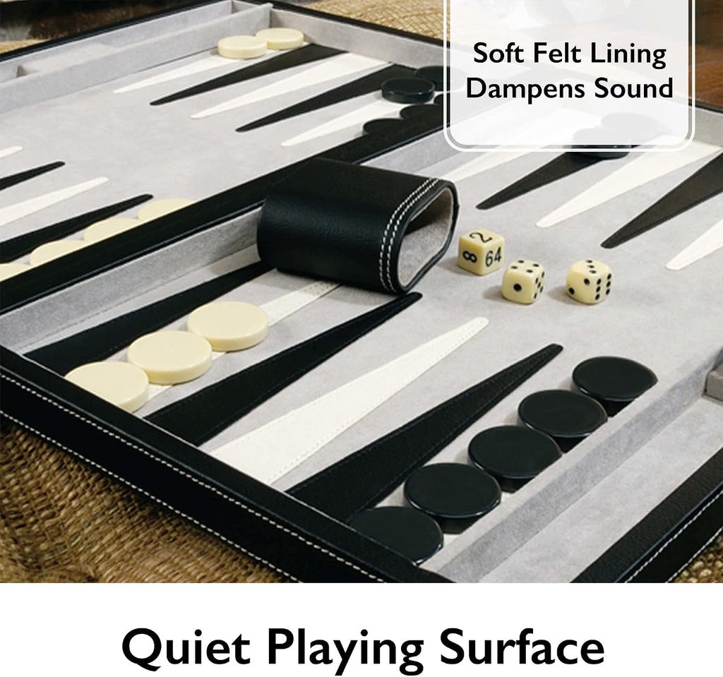 Mainstreet Classics 18-Inch Backgammon Board Game Set