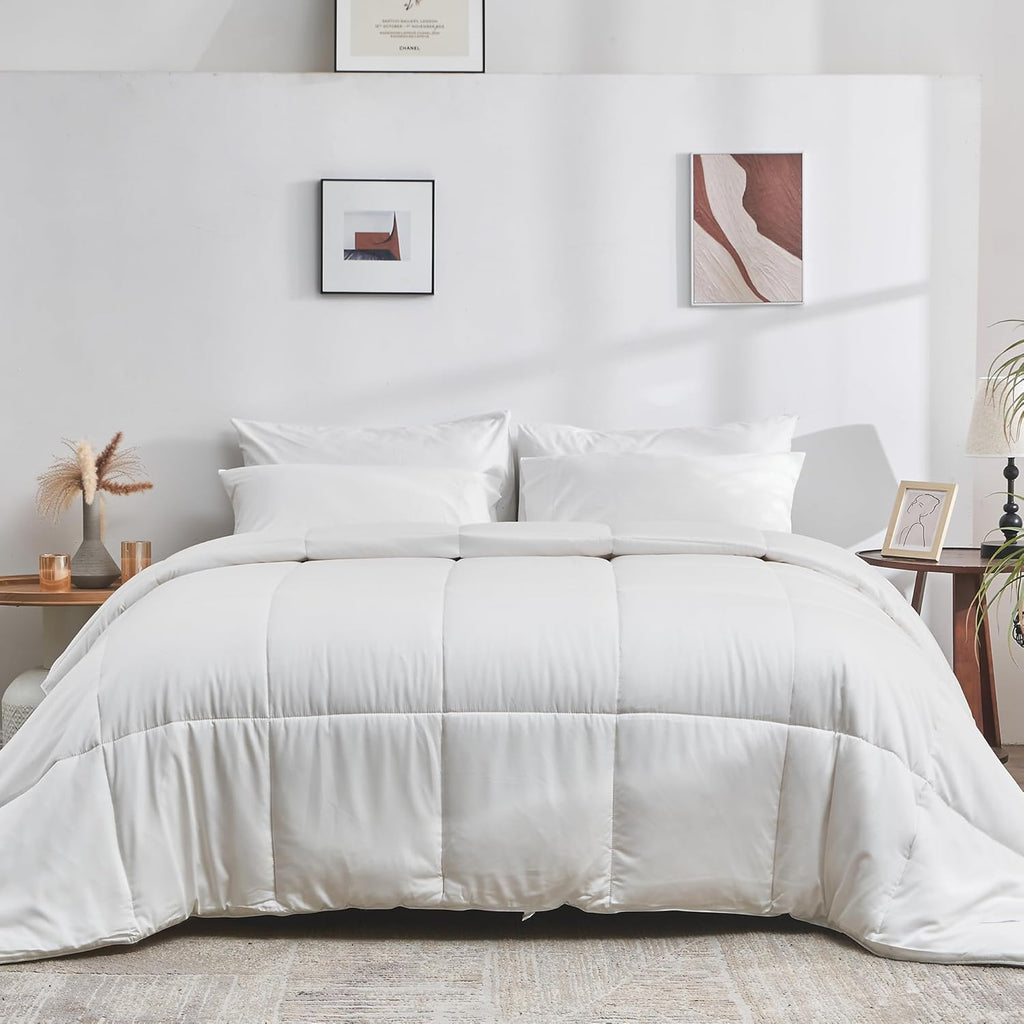 DOZ All Season Cooling Comforter, 100% Viscose Derived from Bamboo, Breathable, Lightweight, Soft