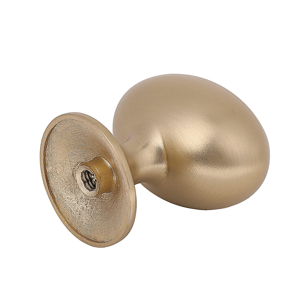 10 Pack 1.4" Round Mushroom Cabinet Knobs Champagne Gold Hardware