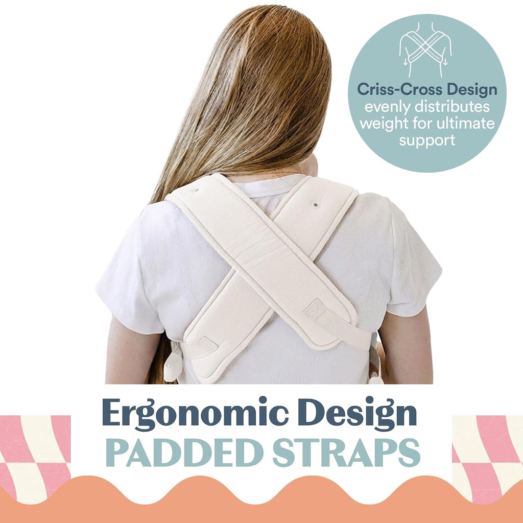 Ergonomic Hip-Healthy Baby Carrier, Front-Back Carry, 7-35 lbs, Vanilla