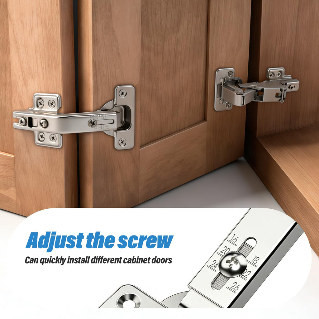 4 Pack Soft Close Hinges Hidden Lazy Susan Cabinet 165 & 135 Degree