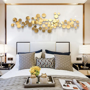 Modern Metal Wall Art | 3D Geometric Sculpture 59"×20" | Gold Luxury Wall Decor Accent, Indoor Use, Hanging Kit