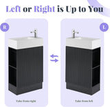 Harper & Bright Designs 18.6" Bathroom Vanity with Sink