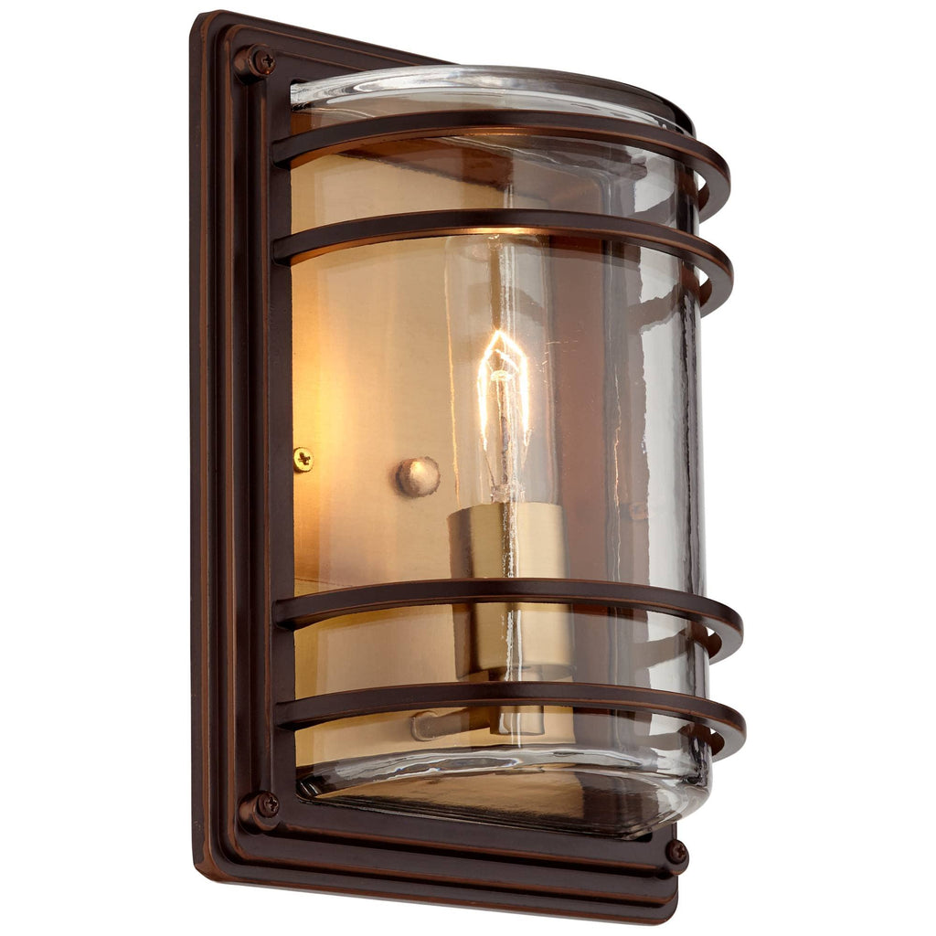 Habitat 11" High Bronze Rustic Outdoor Wall Light Fixtures Set of 2