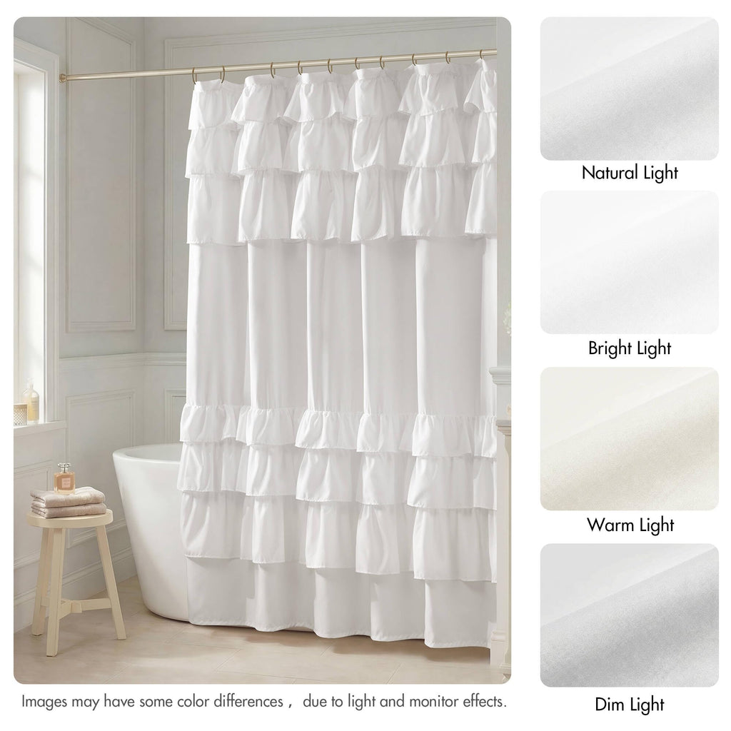 Grace Extra Long Ruffle, 72"x 84", White