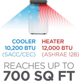 Portable Air Conditioner with Heat, 14,000 BTU with 12,000 BTU Heating for Rooms Up To 700 Sq. Ft.