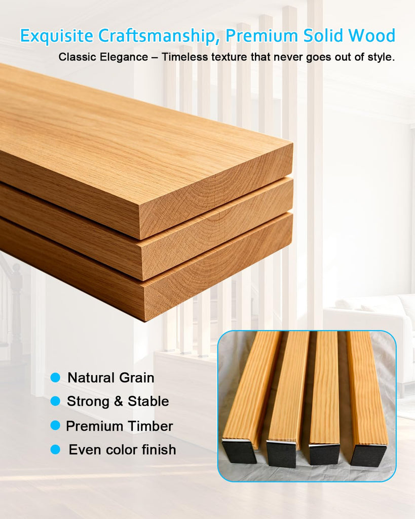 8′ Partition Posts Room Divider, Natural Wood Grain Screen Divider Columns
