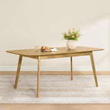 59"-75" Extendable Dining Room Table for 4-6, Modern Wood Dining Table for Small Spaces, Kitchen, Space Saving Hidden