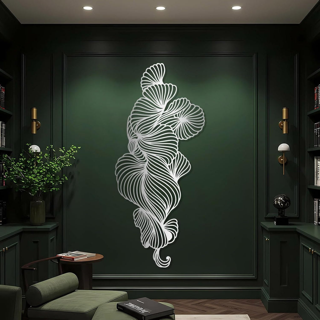 Abstract Line Metal Wall Art, Modern Metal Wall Sculpture, Minimalist Vertical Wall Decor, Abstract Line Wall Decor