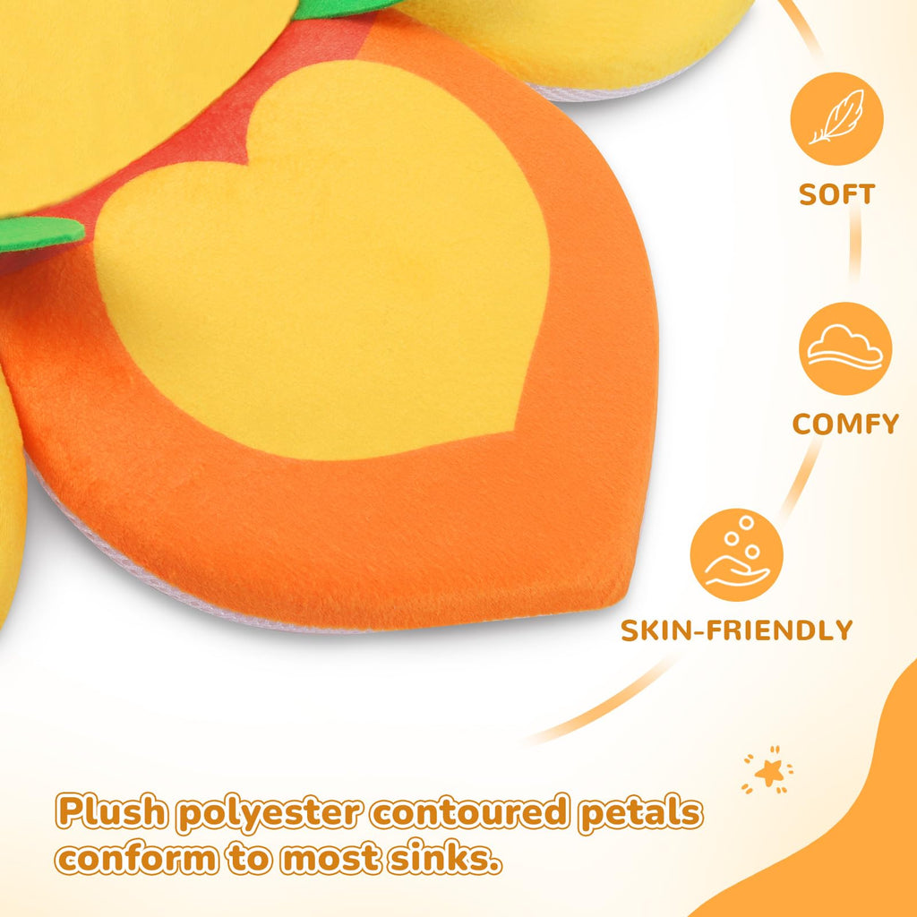Flower Baby Bath Pad for Infant Bathtub Sink, Non-Slip