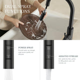Kitchen Faucets with Pull Down Sprayer, Black Classic Single Handle Stainless Steel High Arc Faucet for Kitchen Sink