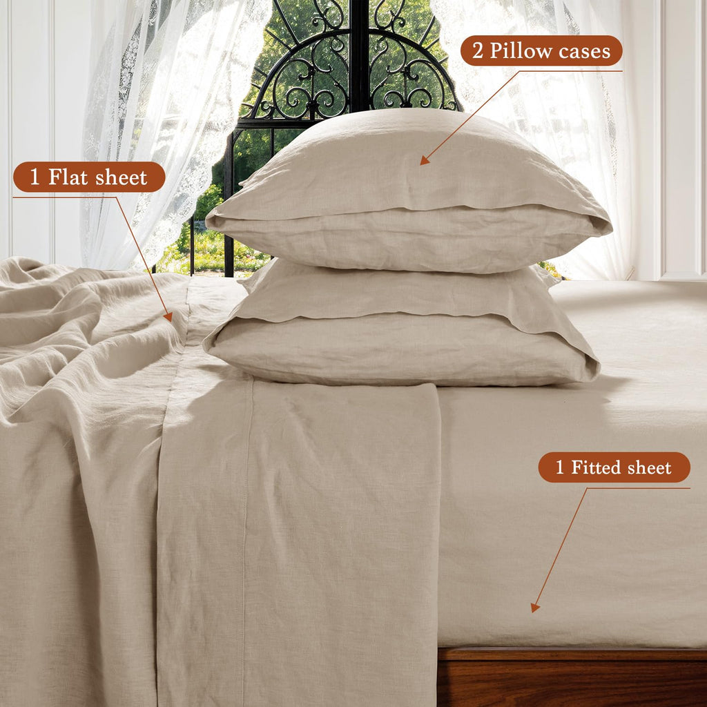 100% French Linen Sheets - Bed Sheets