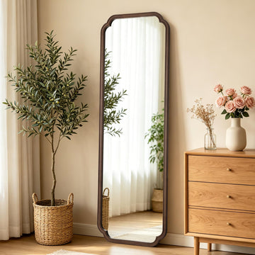 Full Length Mirror Wall Mounted 71"x24", Rustic Wooden Frame Floor Mirror, Large Full Body Mirror, Leaning or