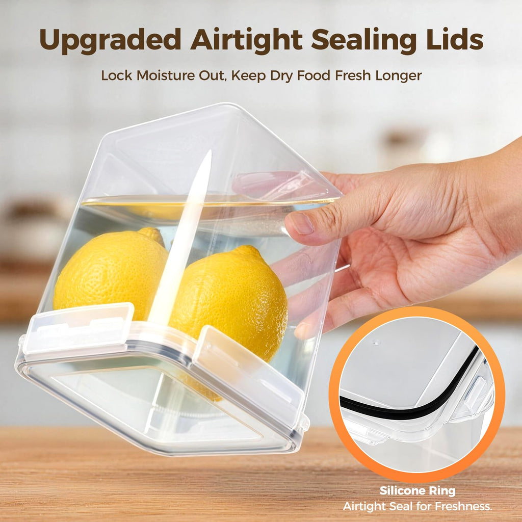 Airtight Food Storage Containers, BPA-Free Stackable Cereal