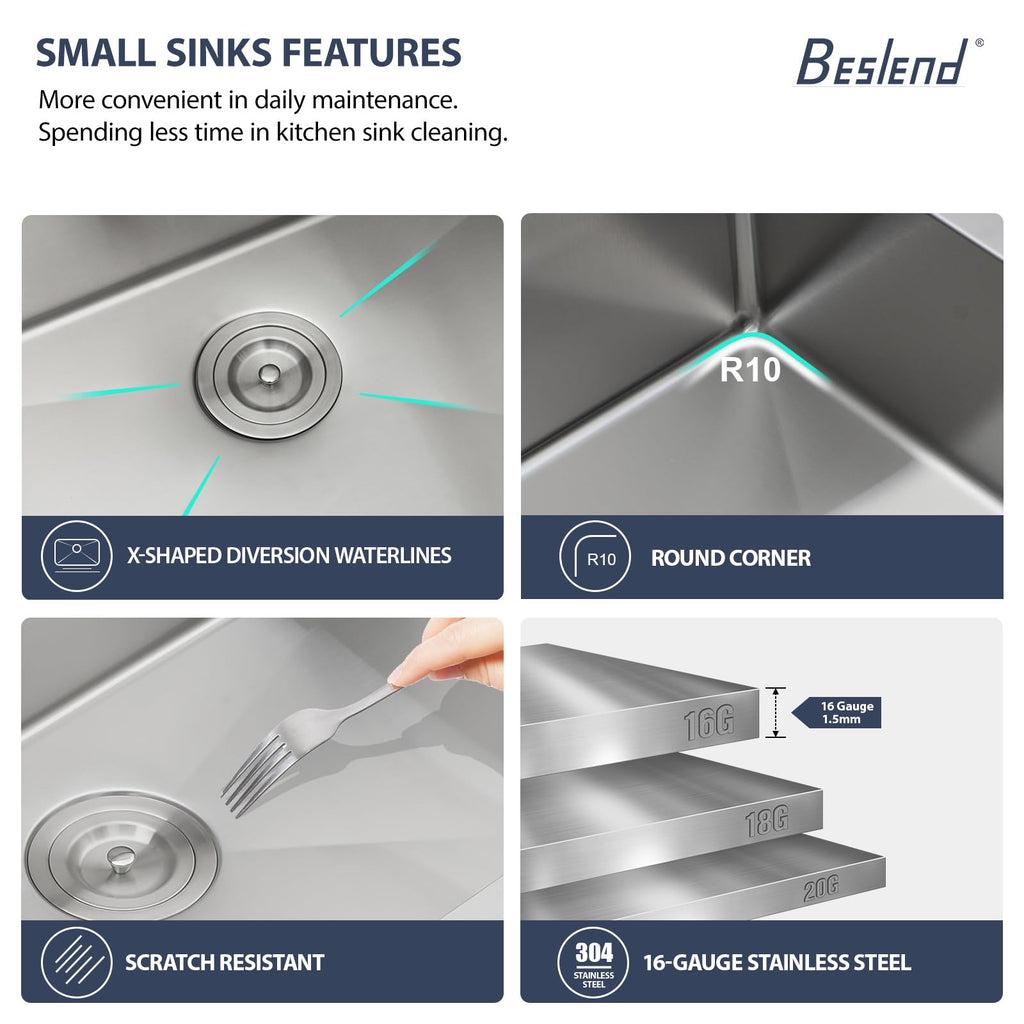 12 Inch Stainless Steel Undermount Bar Sink with Cover