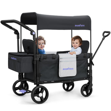 Kid Wagon Stroller, Foldable Baby Wagon with Removable Canopy