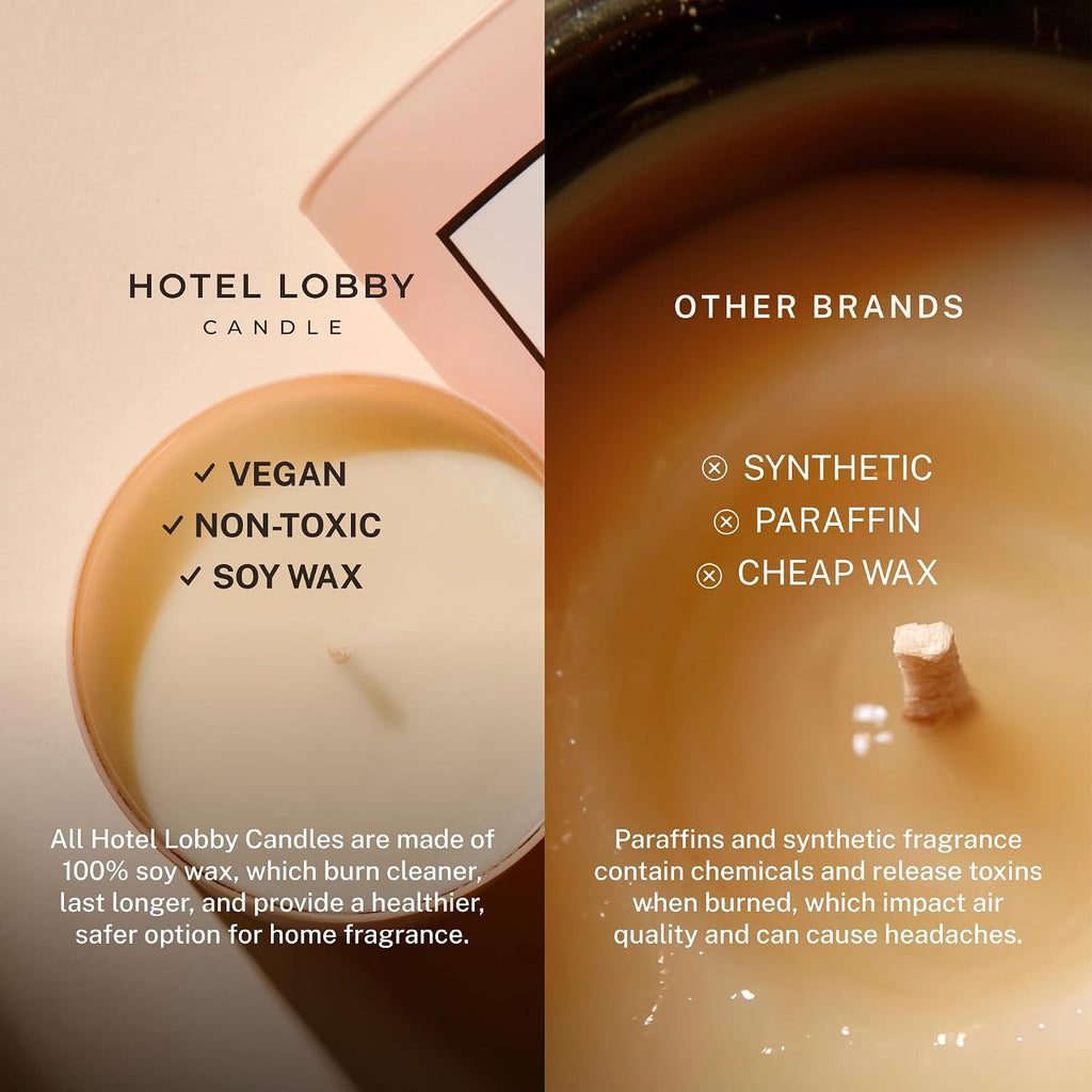 Hotel Lobby Napa Valley Candle - Luxury Hand-Poured 9.75oz 100% Soy h Black Currant, French Oak, Sweet Soil