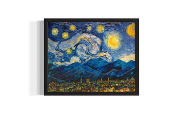 Alaska Van Gogh Unframed Wall Art Print Poster, State Painting Photo Artwork Wall Decor Nature Landscape Bedroom