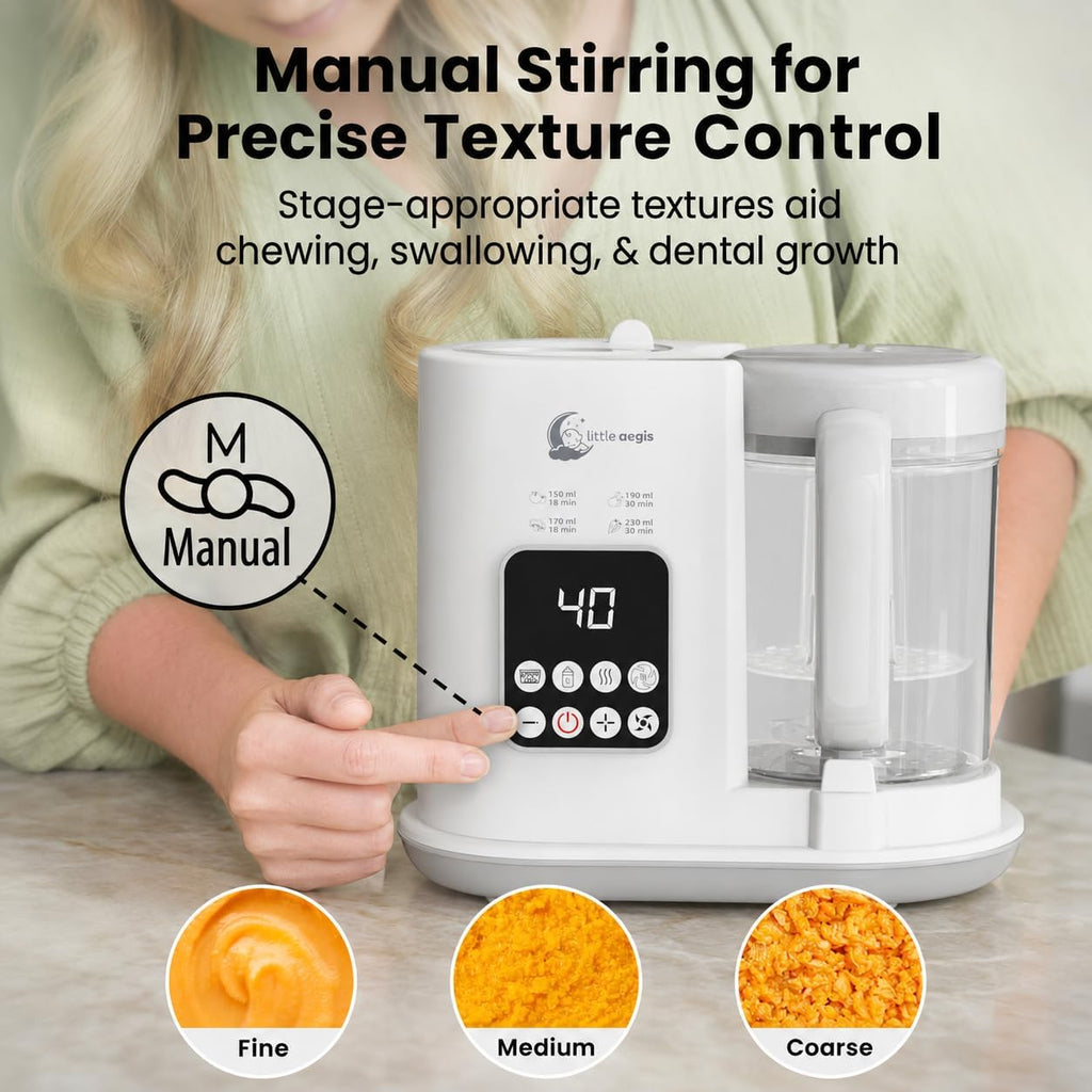 Electric Baby Food Processor, Baby Food Maker with Steamer and Blender, Baby Food Processor made Purees, Vegetables