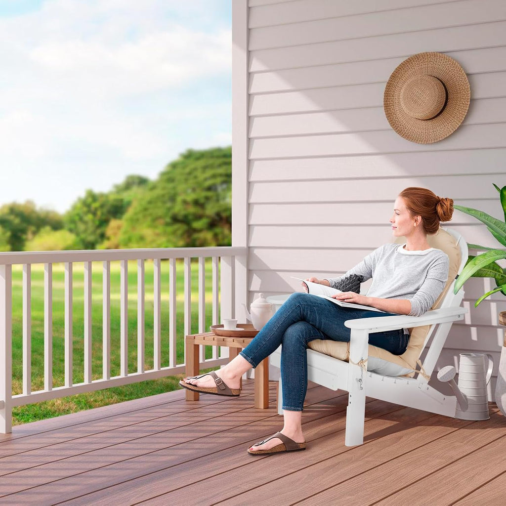 Adirondack Chair Cushions Set of 2, Thick High Back Rocking Chair Cushion 47x19.6x4 Inch, Folding Patio Pads with