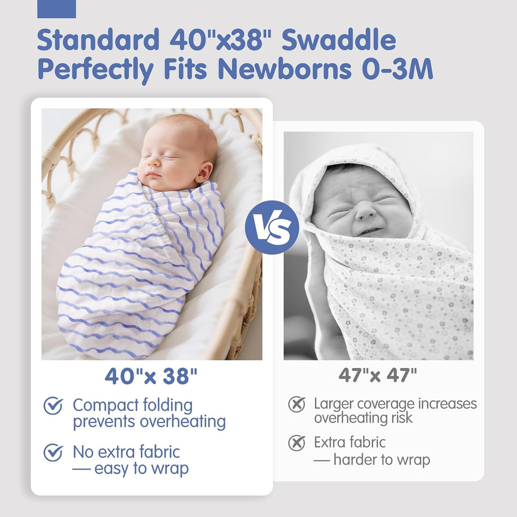 Muslin Swaddle Blankets Receiving Blanket for Newborn Boys