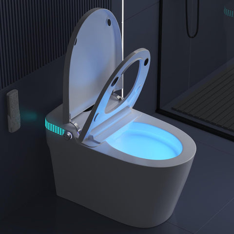 Vipbear Smart Toilet with Bidet Built in, Heated Seat, 4 Cleaning Modes, Child Mode, Warm Dryer & LED Display