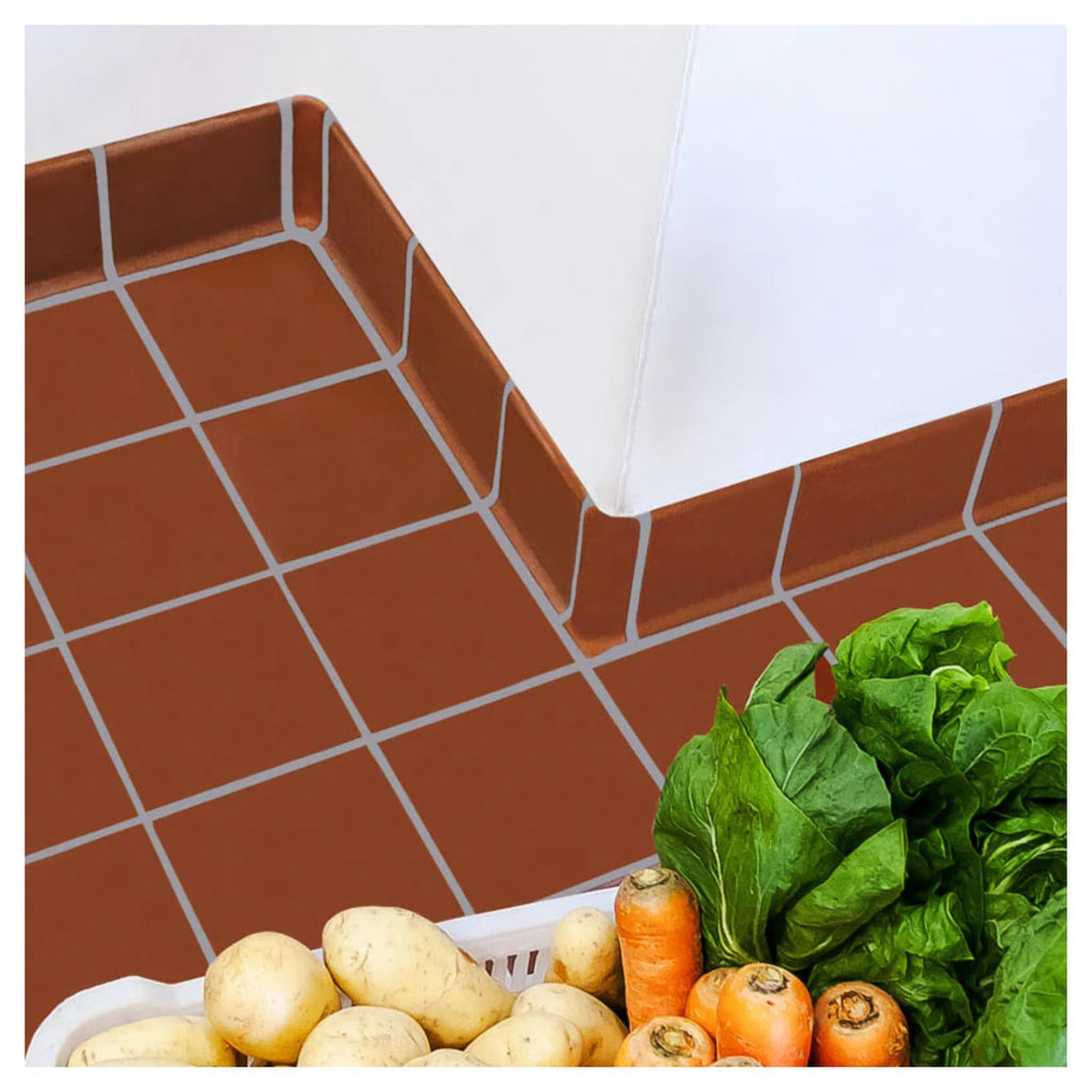1x6 Colonial Red Quarry Outside Corner Trim Tile - 10 Pieces