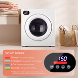 2.65 Cu.Ft Portable Dryer with Exhaust Hose, Clothes Dryer with Four Functions, 1400w Dryer Machine with Stainless