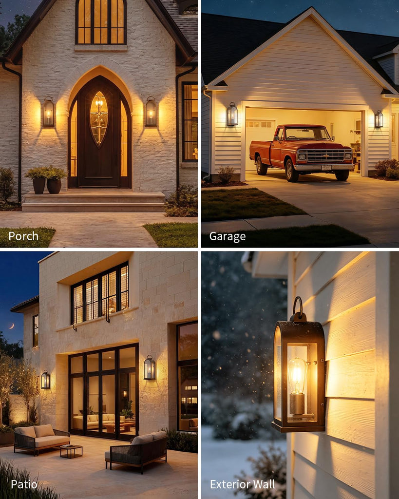 Outdoor Wall Lights Rustic Porch Light Bronze Exterior Lighting Fixture