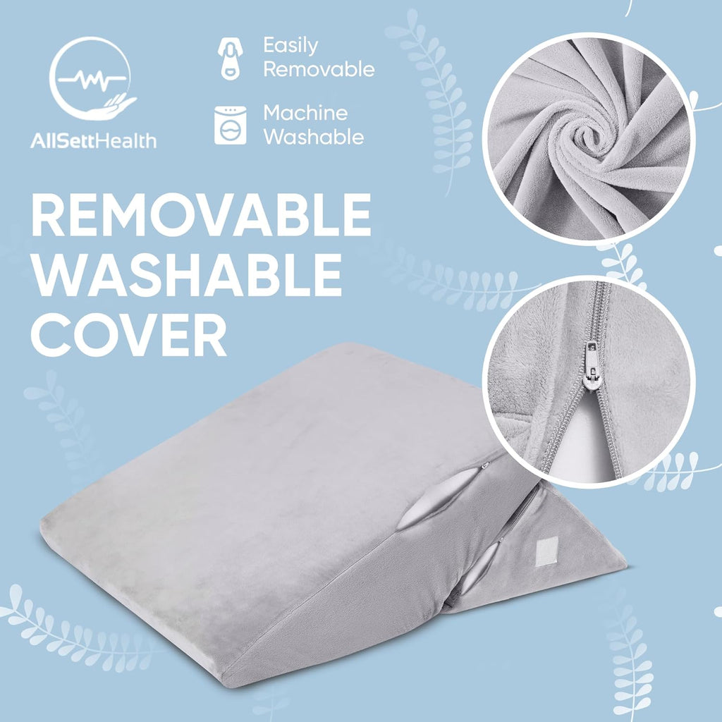 Health Adjustable Bed Wedge Pillow for Sleep Apnea, 7 in 1 Body Positioner Bed Wedge Pillow for Sleeping, Acid Reflux