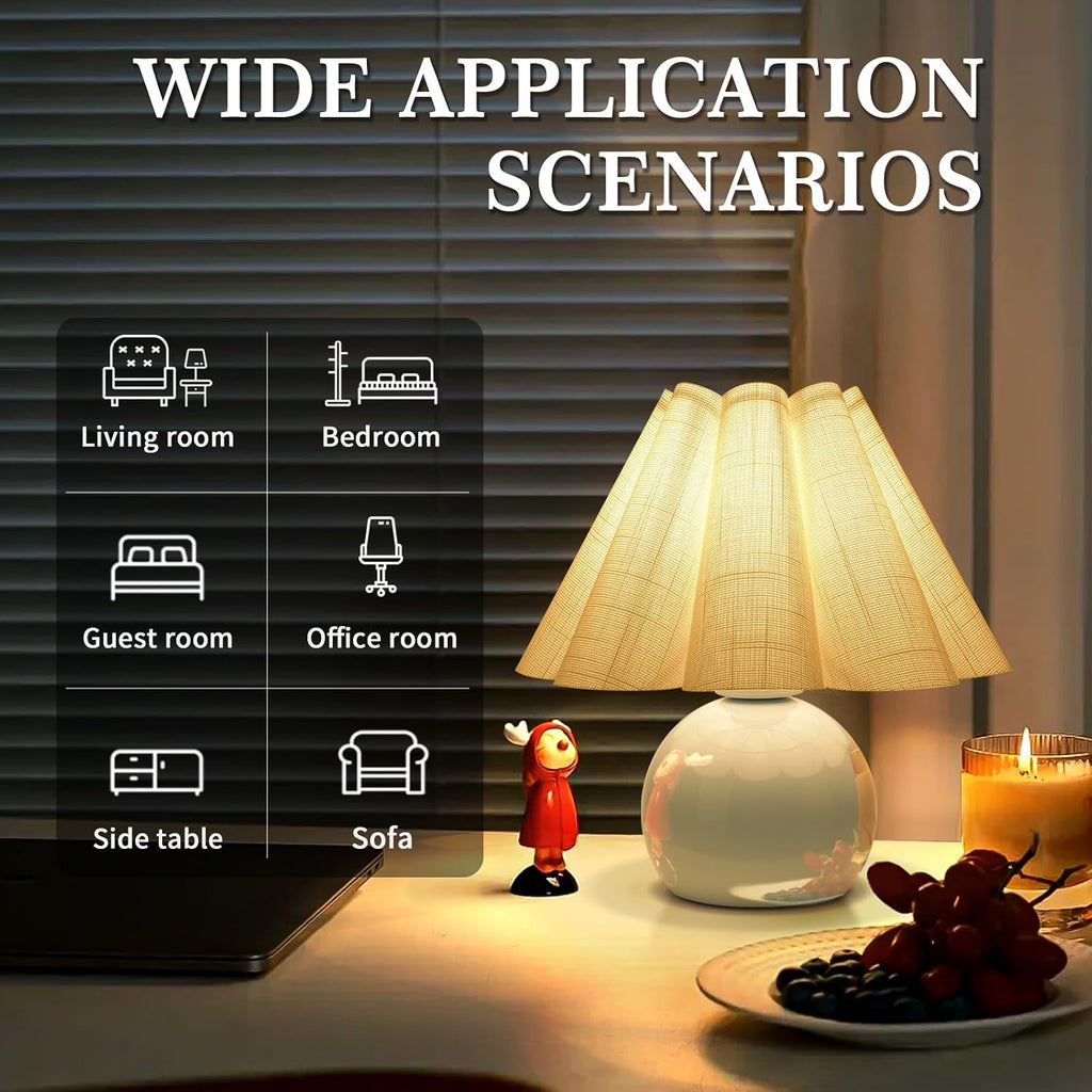 Light Blue Small Bedside Mini Table Lamp, Cute Bedroom Lamps for Nightstand, Cute Mini Table Lamps for Small Spaces